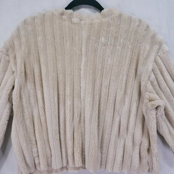 Zara Super Soft Ribbed Cropped Preppy Sweater Beige Pullover Top Size S - Picture 11 of 11